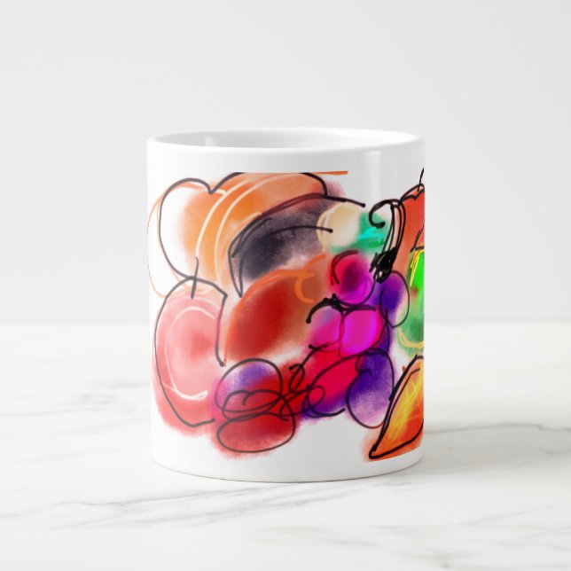 Caneca De Café Grande comida de Ação de Graças (Frente)