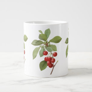 Caneca De Café Grande Comida de cerejeira da Fruta de safra, Cerejas por