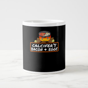 Caneca De Café Grande Comida Lover Pun Bacon Ovo Cook Calcifers Presente