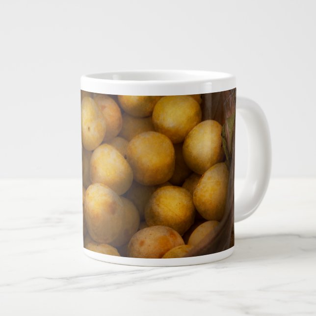 Caneca De Café Grande Comida - Maçãs - Maçãs douradas (Frente Esquerda)