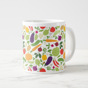 Caneca De Café Grande Comida sobre fundo branco