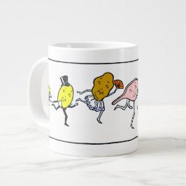 Caneca De Café Grande Comida Vintage Art Favorito