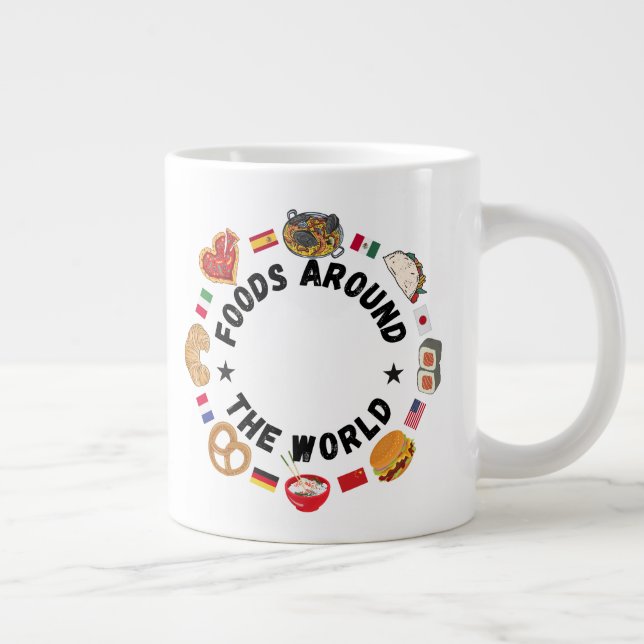 Caneca De Café Grande Comidas em todo o mundo (Direita)