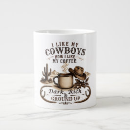 Caneca De Café Grande Como Meus Cowboys Como Meu Café