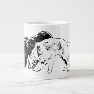 Caneca De Café Grande Companheiros gentis em tinta