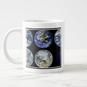 Caneca De Café Grande Comparação De Imagens De Vistas Icônicas Do Planet