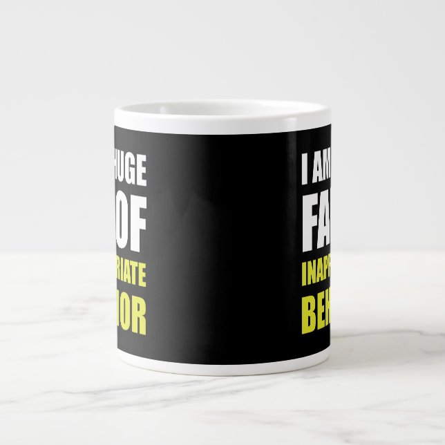 Caneca De Café Grande Comportamento Inapropriado (Frente)