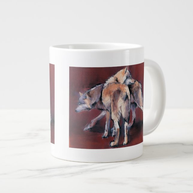 Caneca De Café Grande Composição 2001 do lobo (Frente Esquerda)