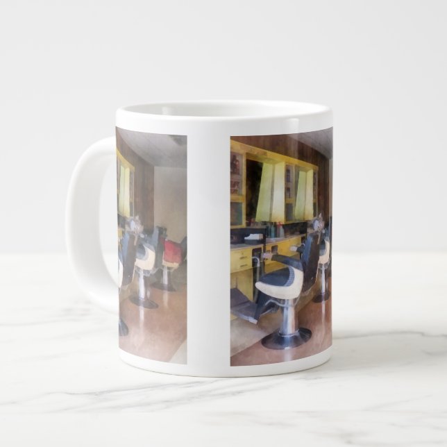 Caneca De Café Grande Compro Barber de Pequena Cidade (Frente Esquerda)