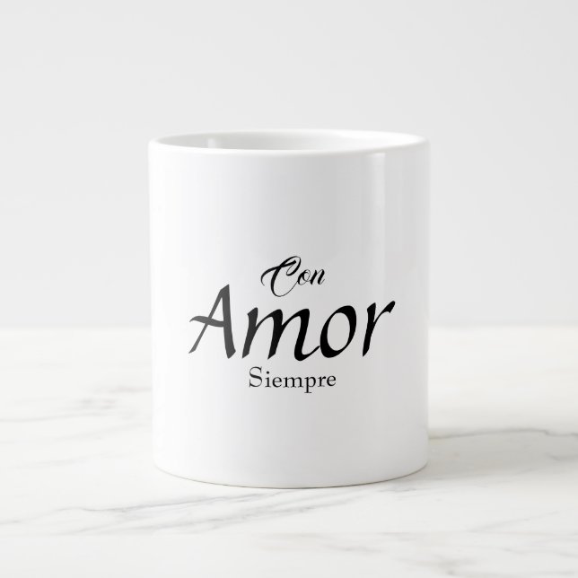 Caneca De Café Grande Con Amor, Siempre Specialty Mug (Frente)