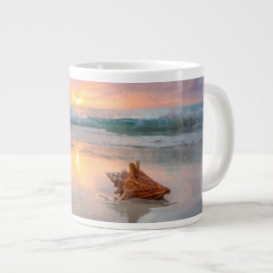 Caneca De Café Grande Conch Shell na Praia Jamaica