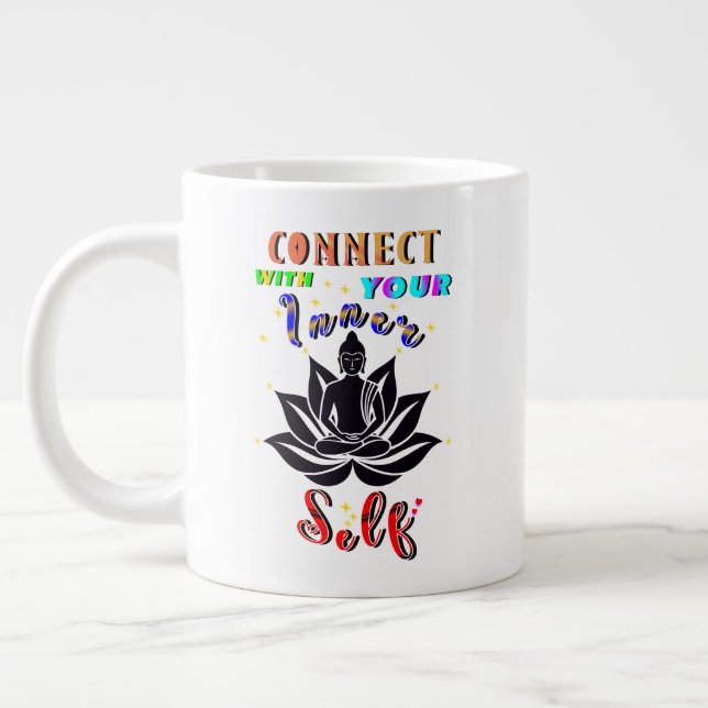 Caneca De Café Grande Conecte-se com seu próprio interior (Esquerda)