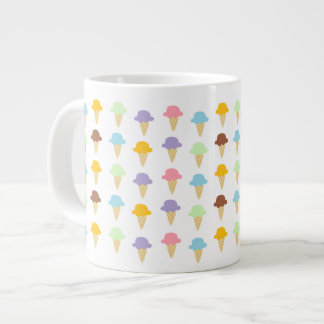 Caneca De Café Grande Cones Sorvetes Coloridos