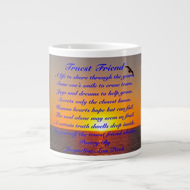 Caneca De Café Grande Confiante Amigo (Frente)