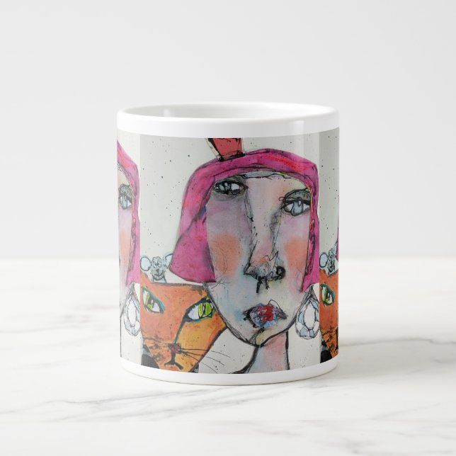 Caneca De Café Grande Conheça Tom e Jerry Jumbo Mug (Frente)