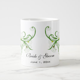 Caneca De Café Grande Conjunto de casamento de flores de margarida Gerbe