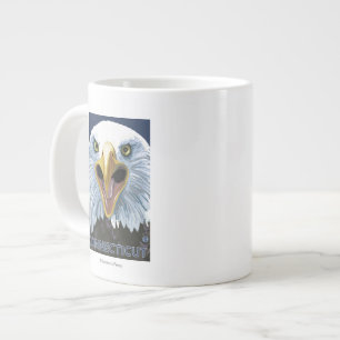 Caneca De Café Grande ConnecticutEagle Fechar