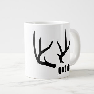 Caneca De Café Grande Consegui o Deer Black Antlers Personalizado Jumbo 