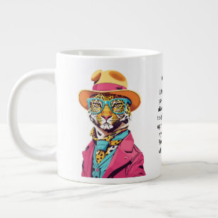 Caneca De Café Grande Conselho Engraçado De Um Leopardo