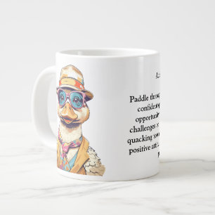Caneca De Café Grande Conselho Engraçado De Um Pato