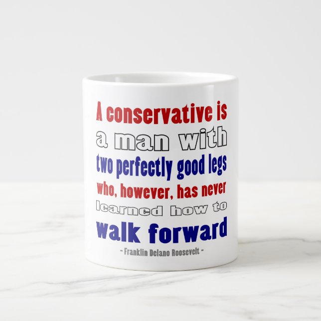 Caneca De Café Grande Conservadores Definidos Por FDR (Frente)