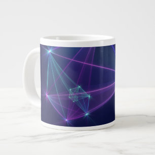 Caneca De Café Grande Constelação, Abstrato Fantasy Arte Fractal