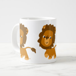 Caneca De Café Grande Conteúdo da tira de algodão Lion Jumbo Mug