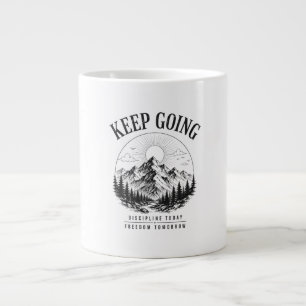 Caneca De Café Grande Continue – Disciplina Hoje, Liberdade Amanhã