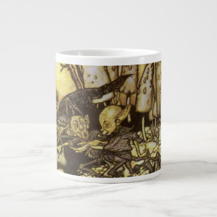 Caneca De Café Grande Conto de Fadas Vintage, Grupo de Trabalhadores por