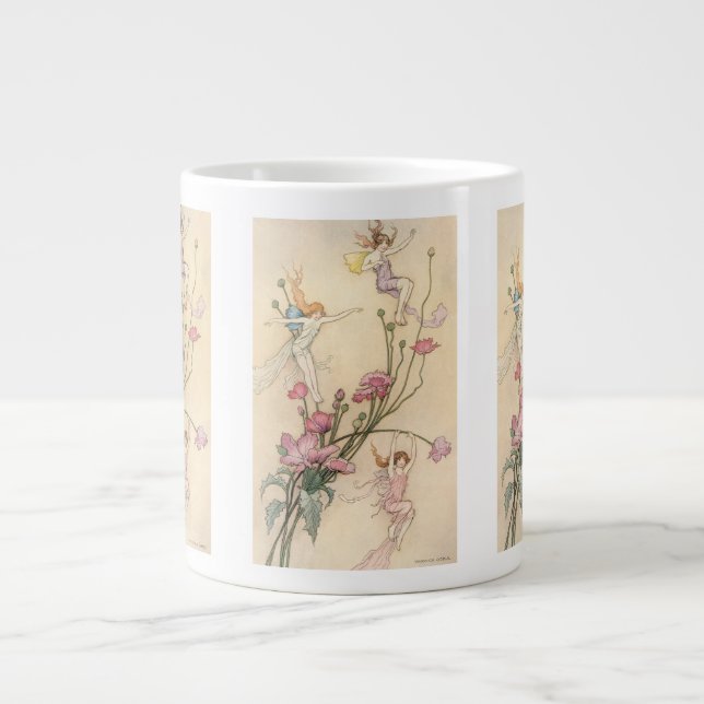 Caneca De Café Grande Contos de Fadas Antigos, Três Espíritos Cheios de  (Frente)