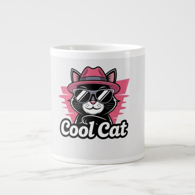 Caneca De Café Grande Cool Cat Swagger (Frente)