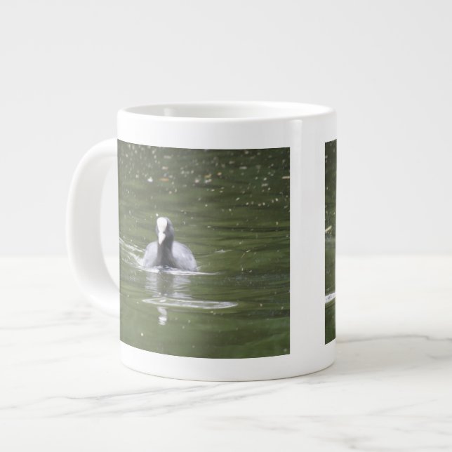 Caneca De Café Grande Coot Natação Mug (Frente Esquerda)