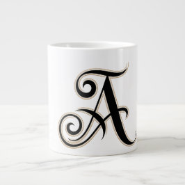 Caneca De Café Grande Copas - Letras brancas A