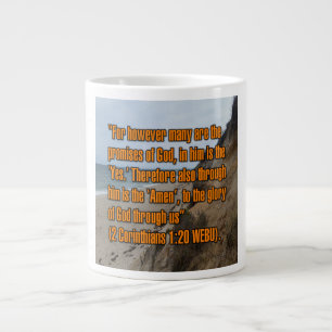 Caneca De Café Grande Copo 2 Coríntios 1:20 WEBU