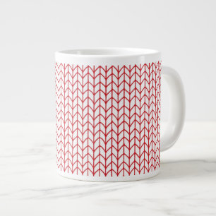 Caneca De Café Grande Copo Branco Grande de MALHA VERMELHA