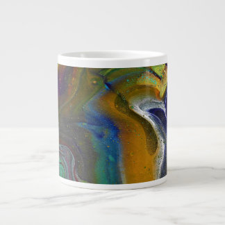 Caneca De Café Grande Copo de Bebida Abstrato Colorido Indeciso 3