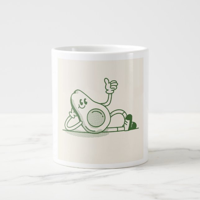 Caneca De Café Grande Copo de café amostra abacate (Frente)