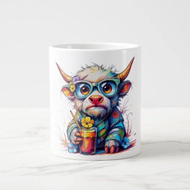 Caneca De Café Grande Copo Humor Calmo: Edição ilha (Frente)