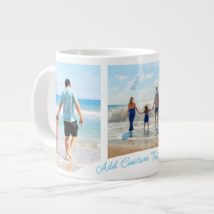 Caneca De Café Grande Copo Presente de Colagem de Fotos Personalizadas A
