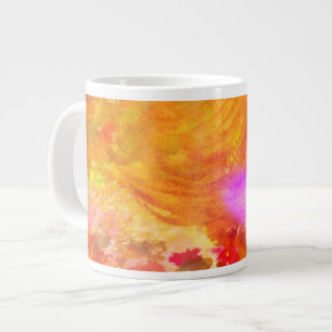 Caneca De Café Grande cor arte perfeita plano de fundo amarelo, laranja