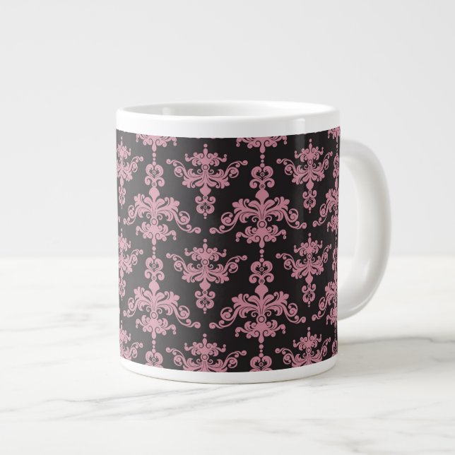 Caneca De Café Grande Cor damasco 5 (Frente Esquerda)