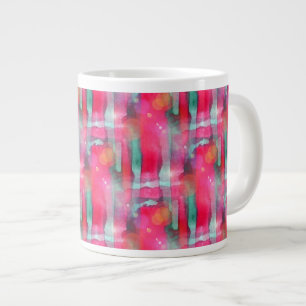 Caneca De Café Grande Cor de água pintada com abstrato de brilho solar