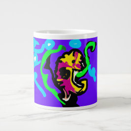 Caneca De Café Grande cor do cavalo-marinho