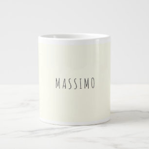 Caneca De Café Grande Cor Ivory Minimalista Estética Moderna Simples