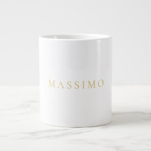 Caneca De Café Grande Cor Própria Nome Decorativo Chic Simples