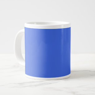 Caneca De Café Grande Cor Real Azul Sólido Clássico Elegante