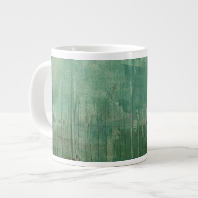 Caneca De Café Grande Cor Verde Contemporânea (Frente Esquerda)