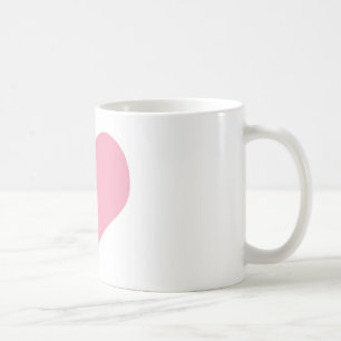Caneca De Café Grande Coração de Amor Rosa