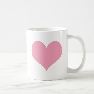Caneca De Café Grande Coração de Amor Rosa