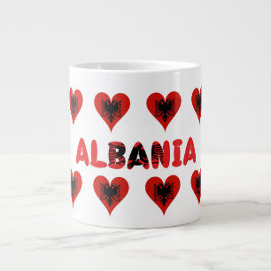 Caneca De Café Grande Corações albaneses